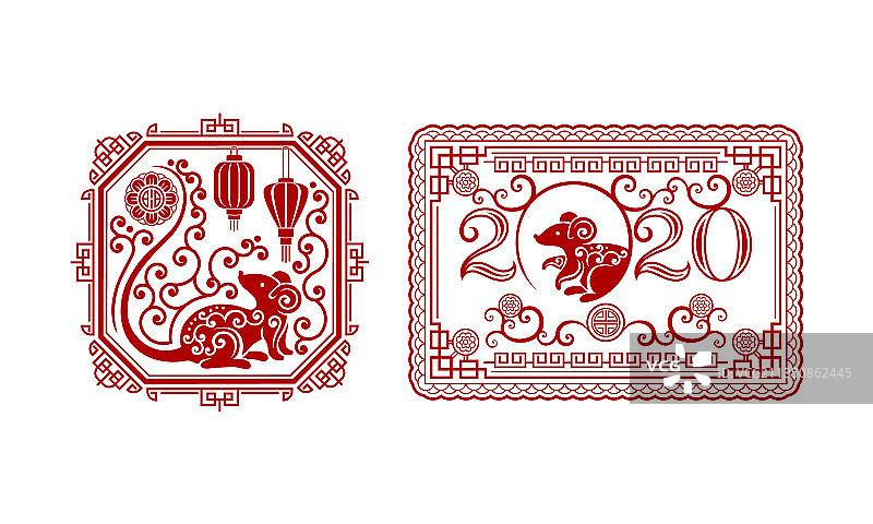 中国新年生肖鼠设计图片素材