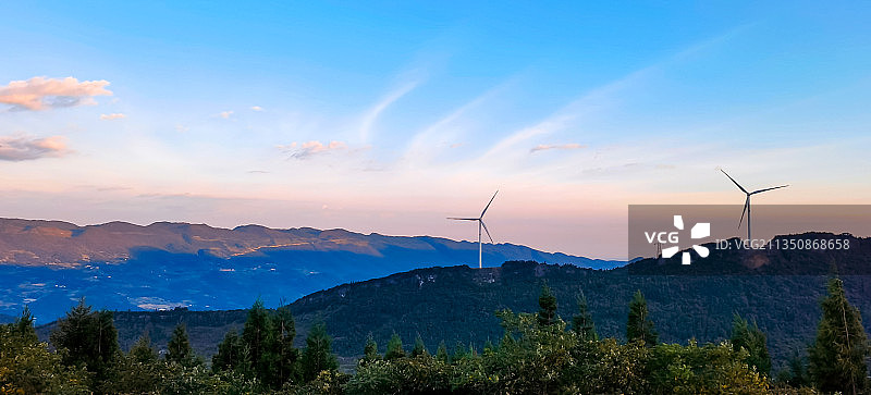 南天湖清晨图片素材