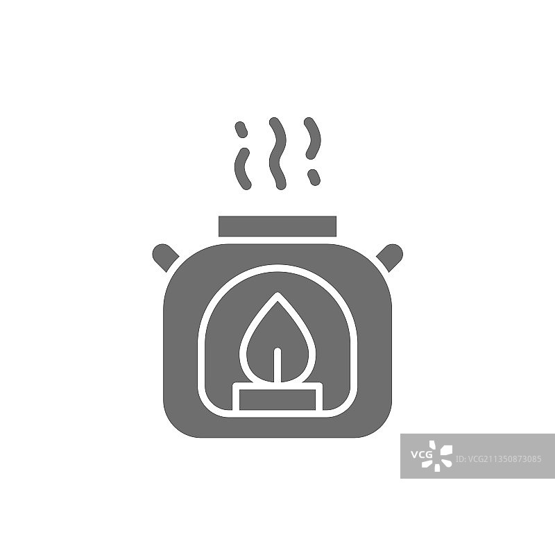 香薰灯燃气灶灰色图标图片素材