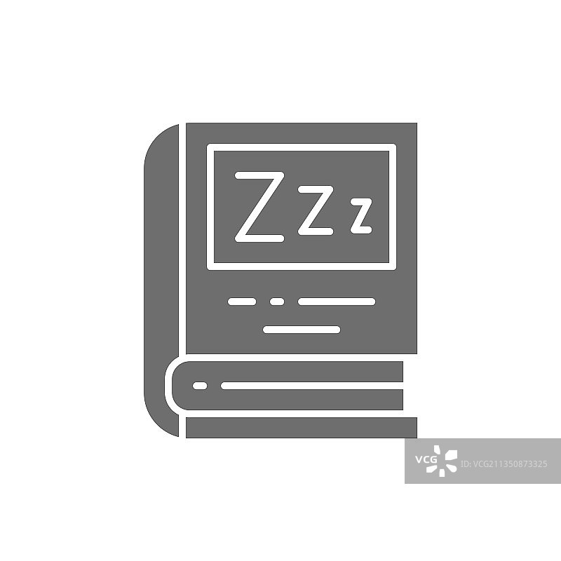 睡前读物灰色图标图片素材