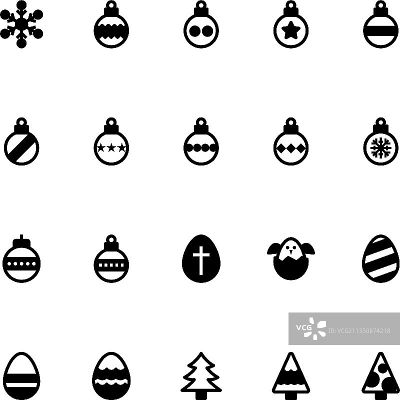 圣诞节和复活节图片素材