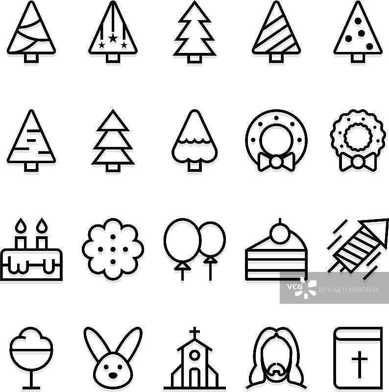 圣诞节和复活节图片素材