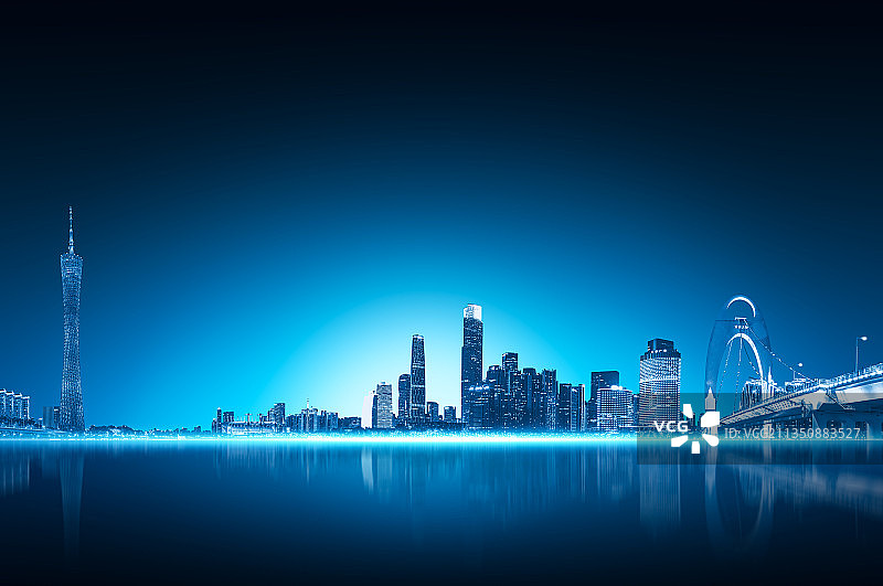 广州科技建设城市建筑背景图片素材