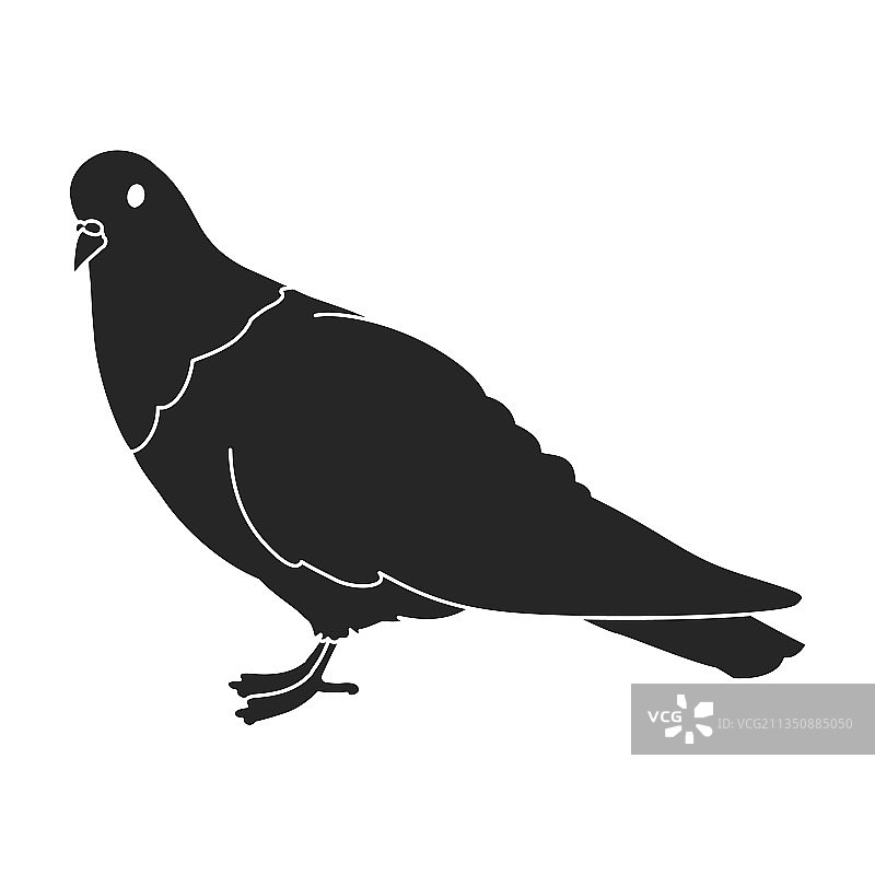 黑色孤立鸽子图标图片素材