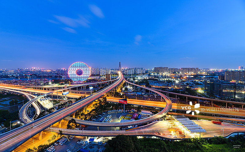 广州圆夜色图片素材
