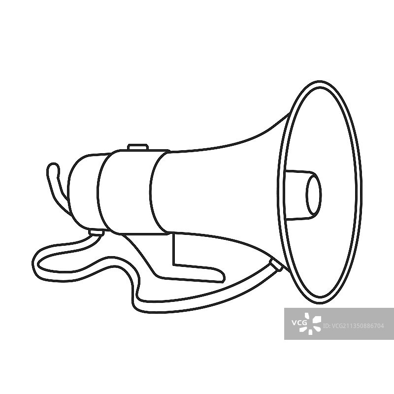 扬声器轮廓图标隔离图片素材