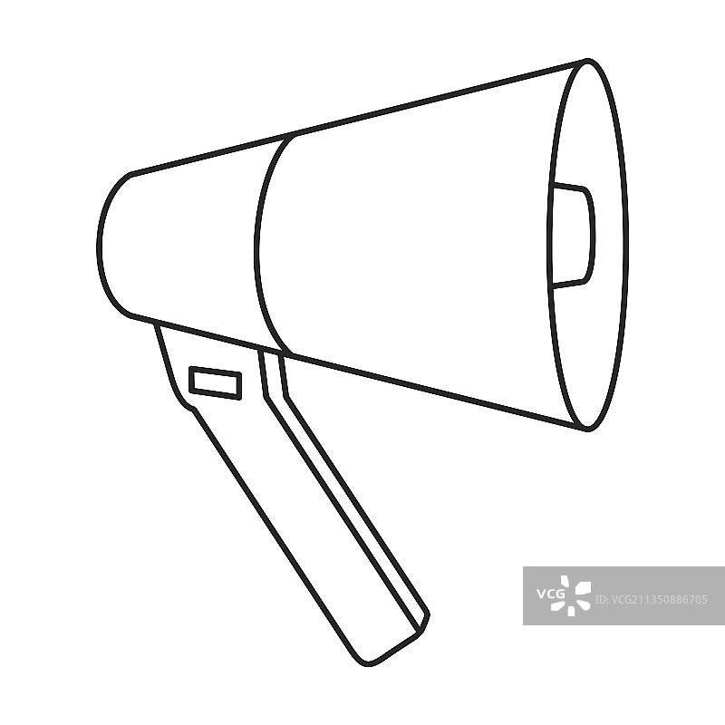 扬声器轮廓图标隔离图片素材