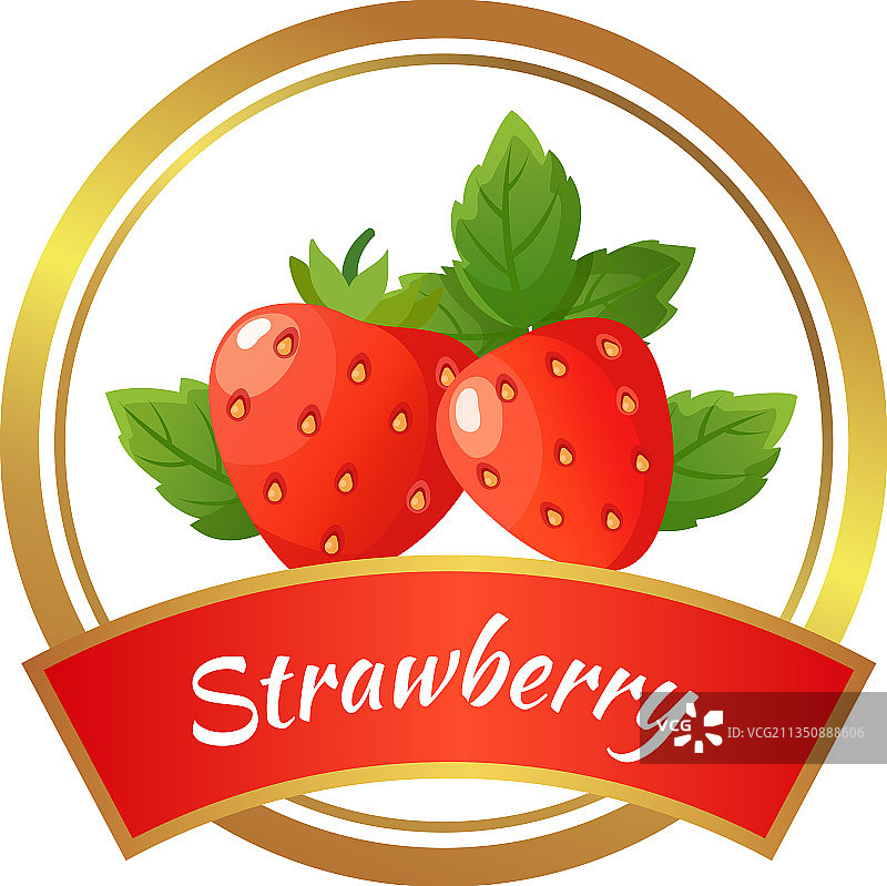 草莓果酱标签浆果橘子酱罐图片素材