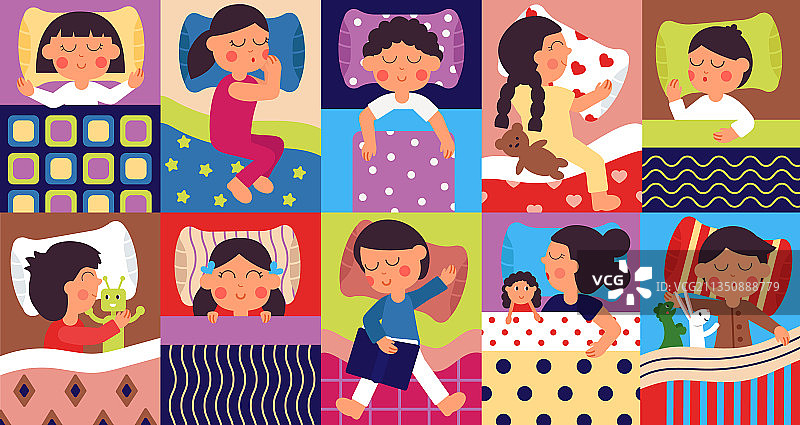 儿童睡姿图片素材