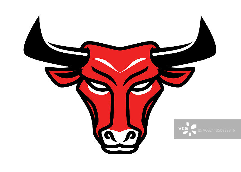 公牛头标志肉店牛肉符号图片素材