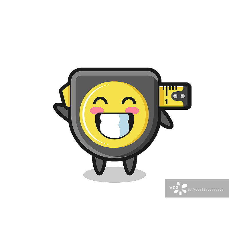 挥手的卷尺卡通人物图片素材