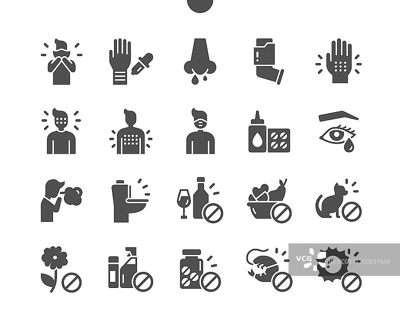 过敏身体皮疹皮肤测试药物图片素材