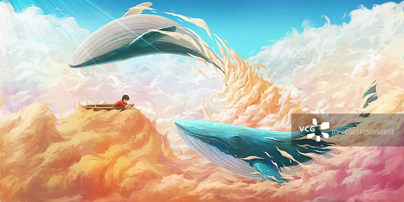 梦幻鲸鱼图片素材