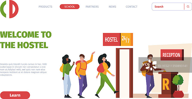 青年旅社家具：床、椅子、架子等图片素材