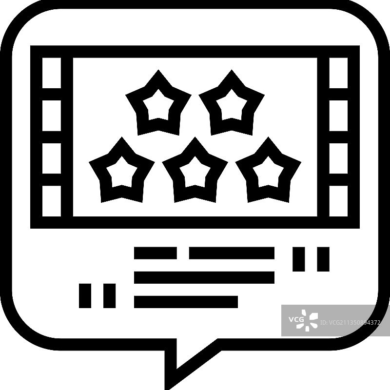 电影评论线性图标图片素材