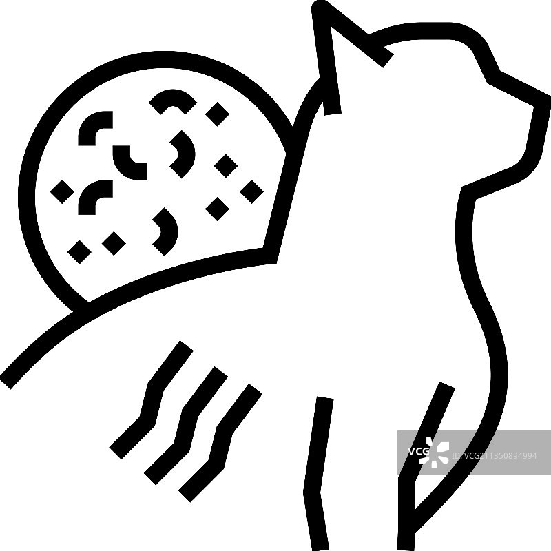 猫抓病线性图标图片素材