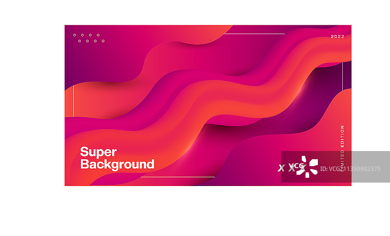 创意红色波浪几何背景图片素材