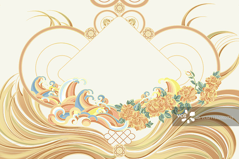 金色中国结国潮插画图片素材