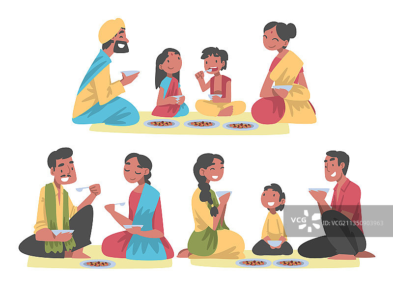 印度家庭与儿童图片素材