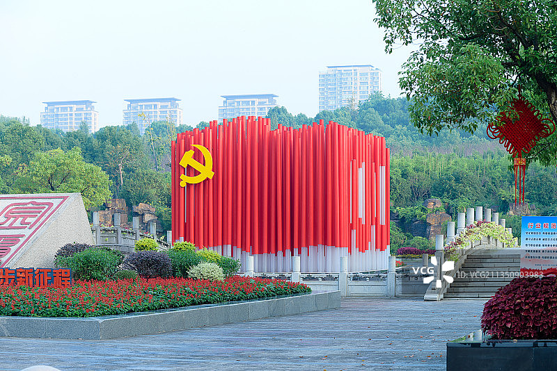 党建主题公园无锡金匮公园图片素材