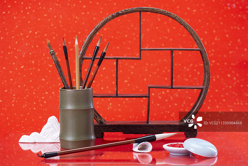 毛笔，书法，中国元素图片素材