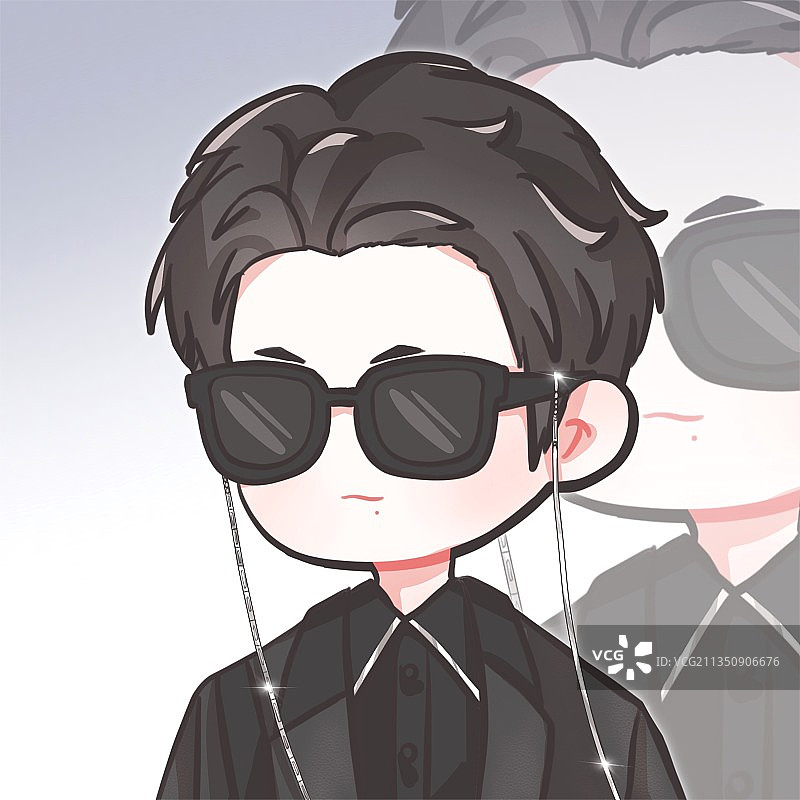 墨镜男孩图片素材