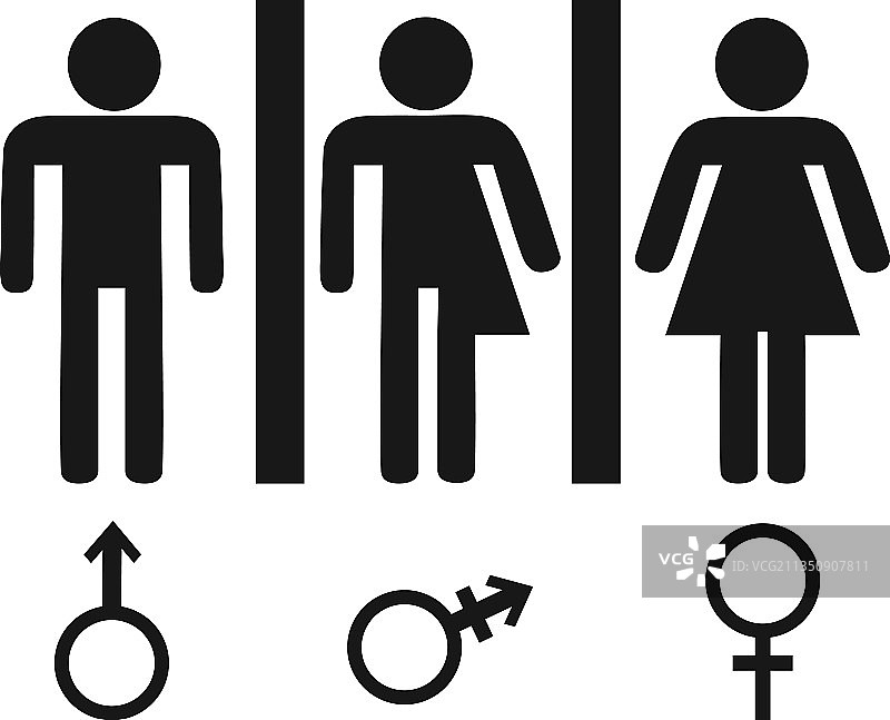 男女通用图标，简约风格图片素材