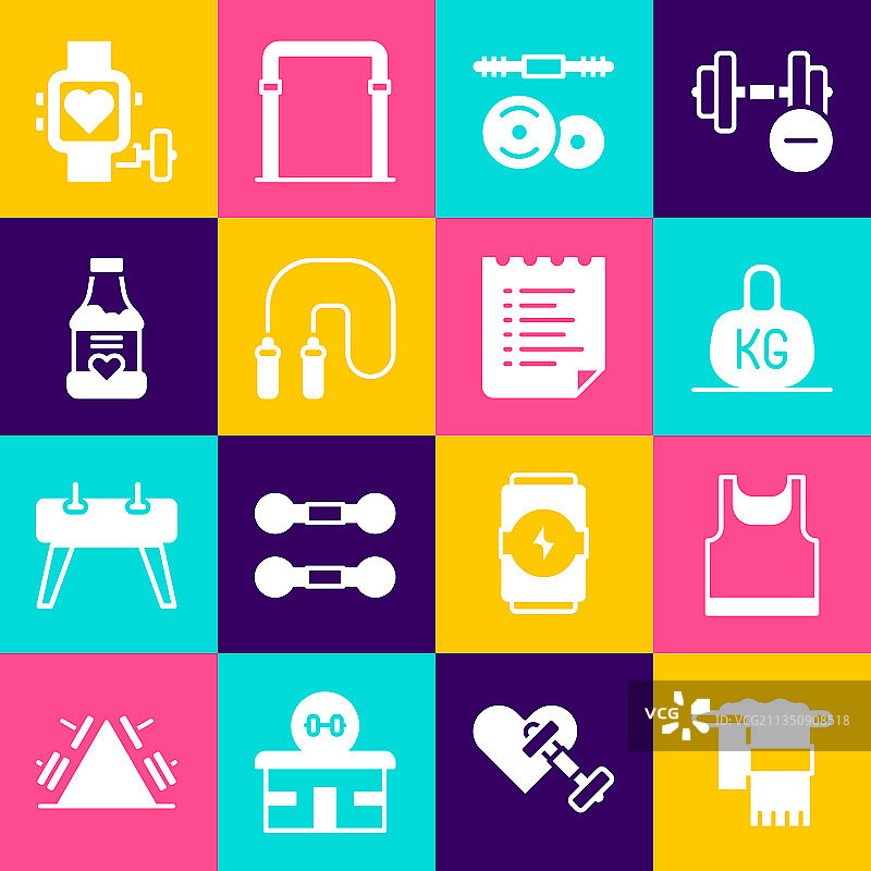 毛巾、衣架、无袖T恤、哑铃图片素材