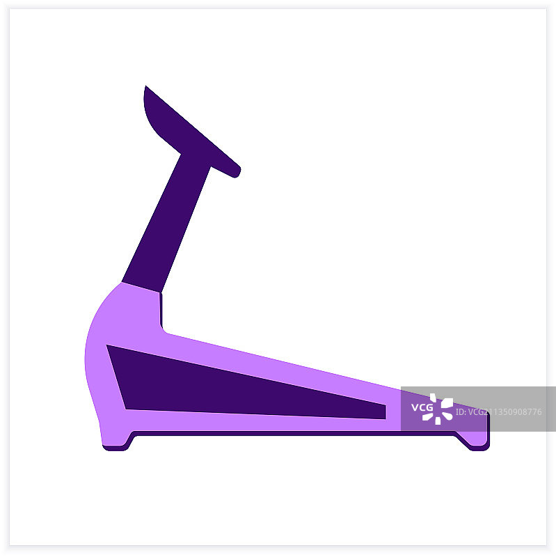 跑步机扁平图标图片素材