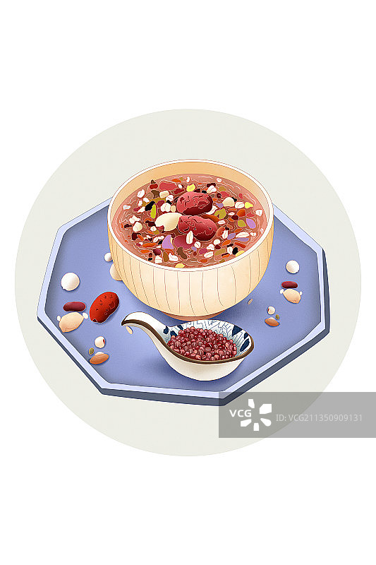 冬季习俗之吃热呼呼的香甜腊八粥图片素材