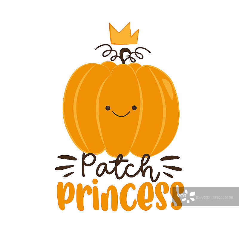 皇冠南瓜脸公主补丁图片素材