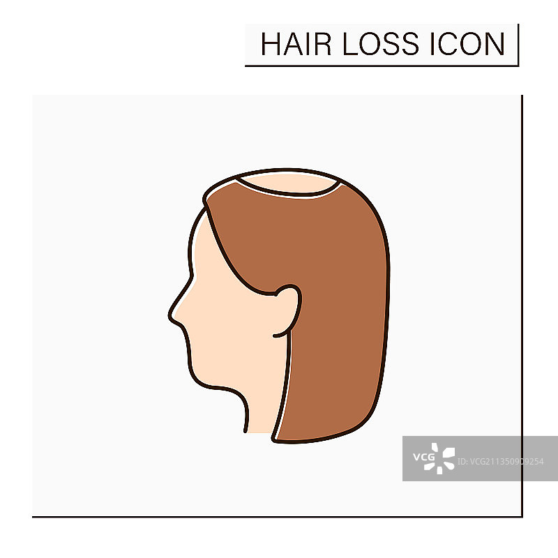 脱发彩色图标图片素材