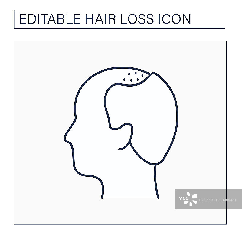 脱发线条图标图片素材