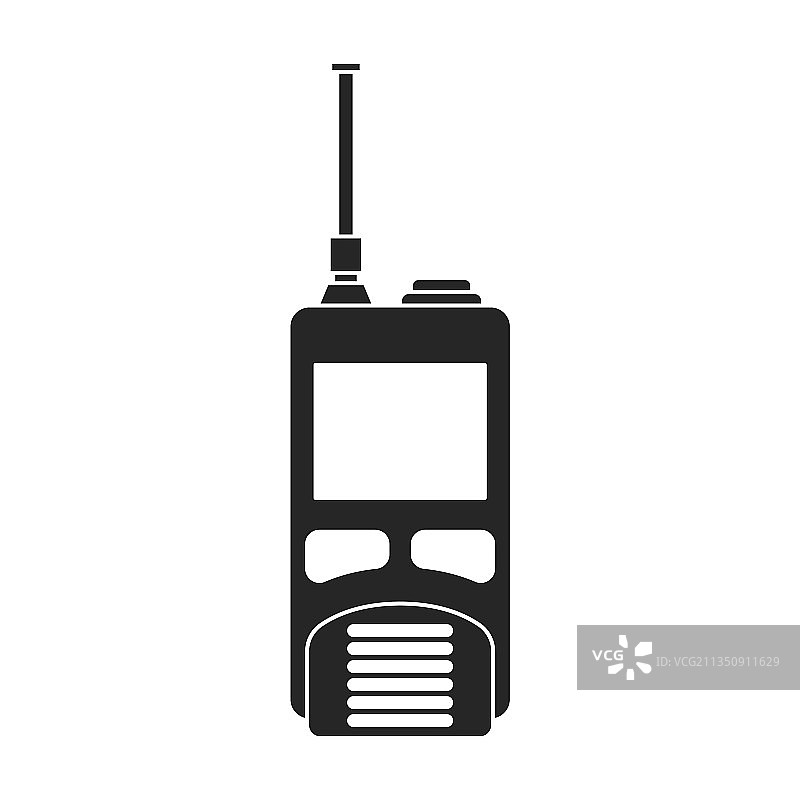 对讲机黑色图标图片素材