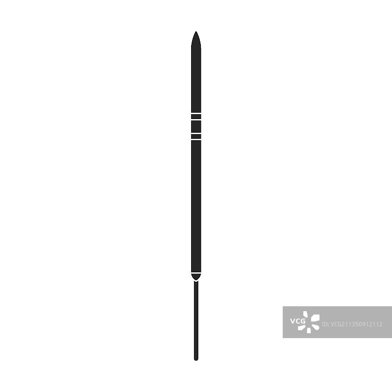 黑色钓鱼竿图标图片素材