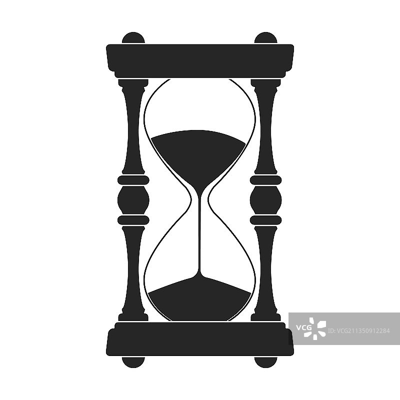 黑色沙漏图标图片素材