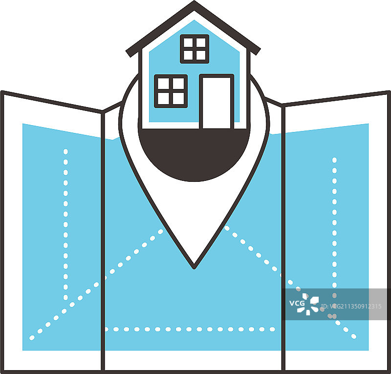 带图钉的施工计划图片素材