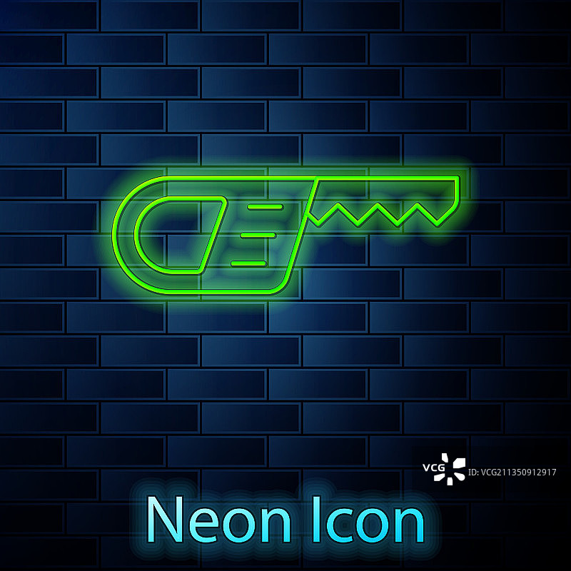 发光霓虹线往复锯和锯片图片素材