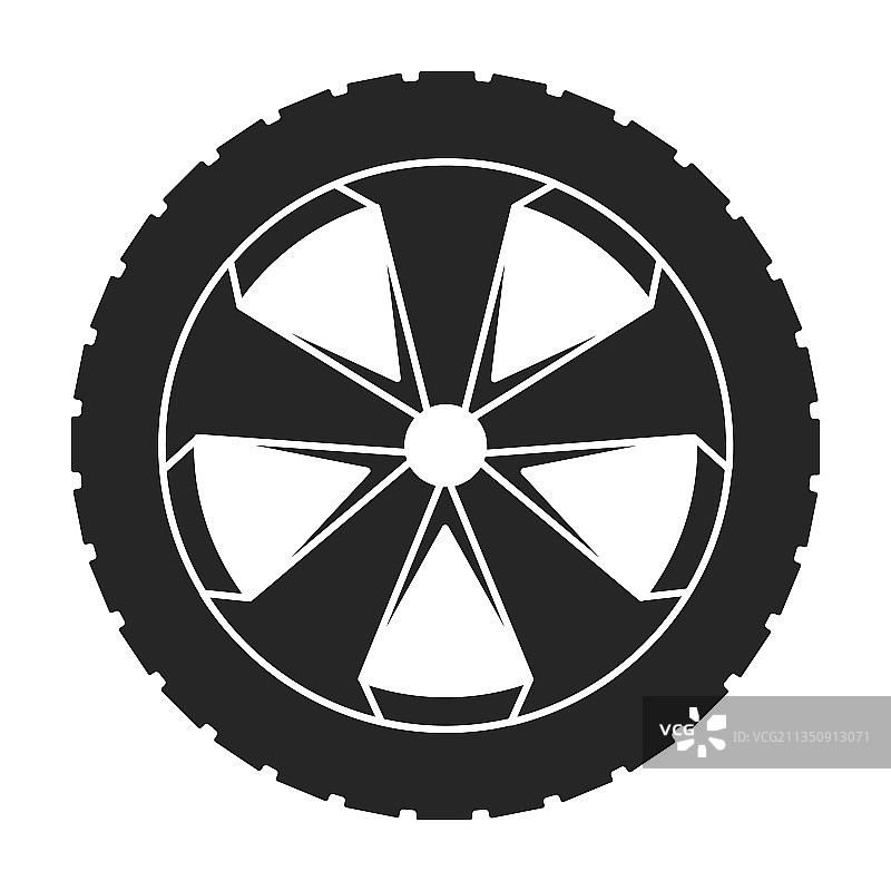 车轮汽车黑色孤立图标图片素材