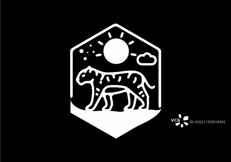 老虎线条艺术图片素材