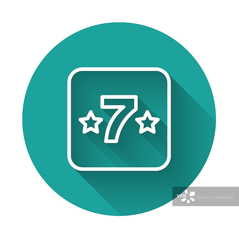 白色线条赌场三叶草符号老虎机图片素材