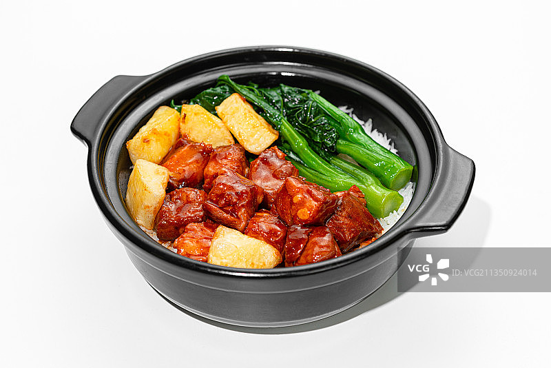粤菜丨煲仔饭丨白底图图片素材