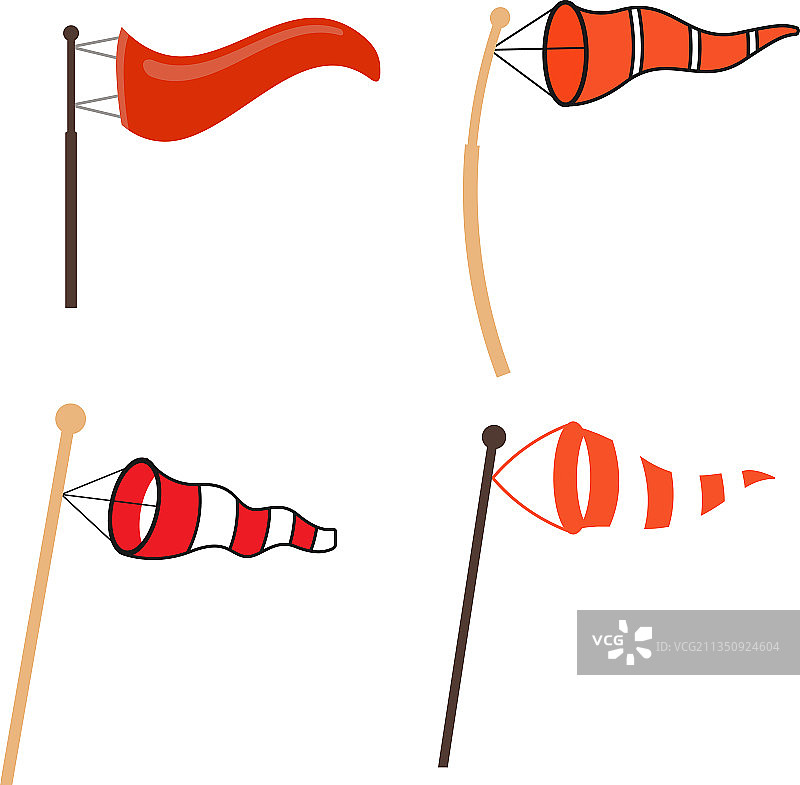 测风向标图标集设计模板图片素材