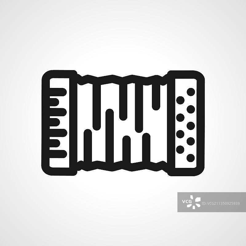 手风琴线性图标图片素材