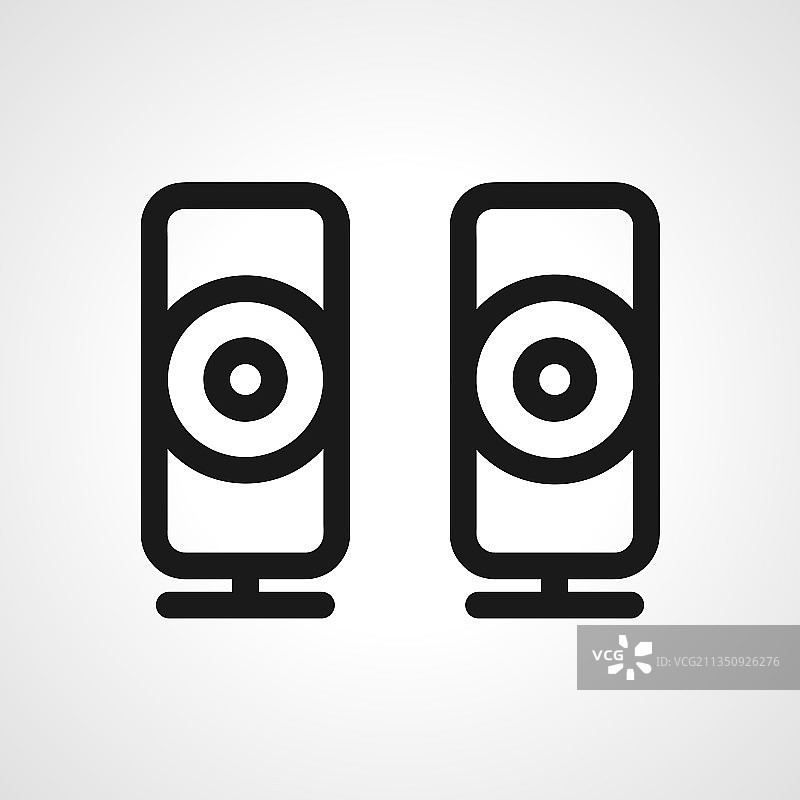 音响线性轮廓图标图片素材