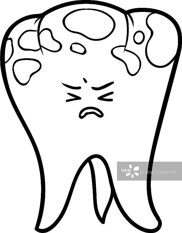 涂色书脏牙齿图片素材