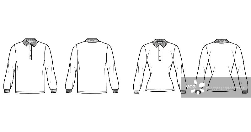 时尚Polo衫款式设计稿图片素材