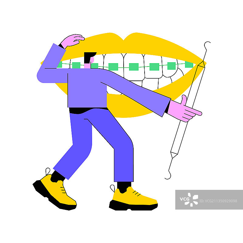 牙科牙套抽象概念图片素材