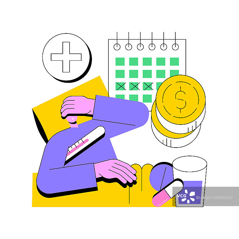 病假抽象概念图片素材