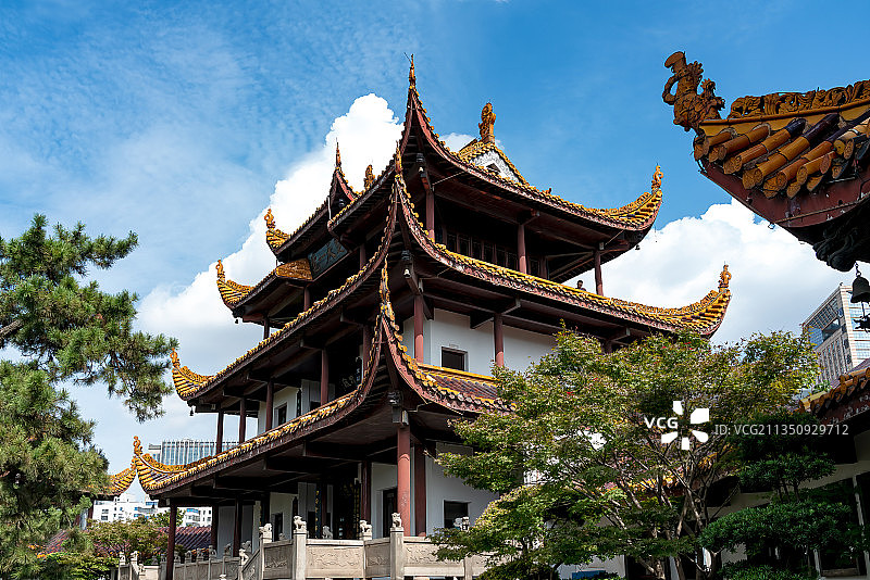 始建于明末用于文化祭祀和登阁远眺的天心阁图片素材